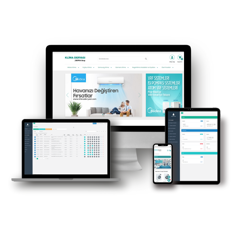 E-Ticaret Uygulama Altyapısı uygulama ekranları